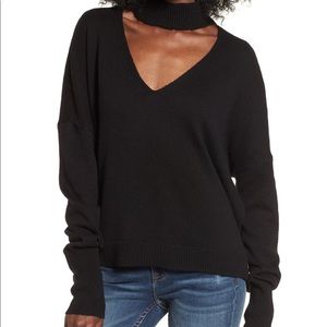 Black cutout sweater